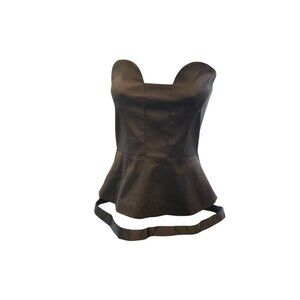 Alexis  womens strapless dressy top XS black 32 ch 26 w 17 long